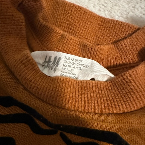 EUC cute cotton pullover with tiger. size 2T - Picture 2 of 2
